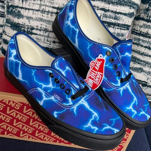 Vans Authentic Lightning Black/Blue MENS - Picture 7 of 16